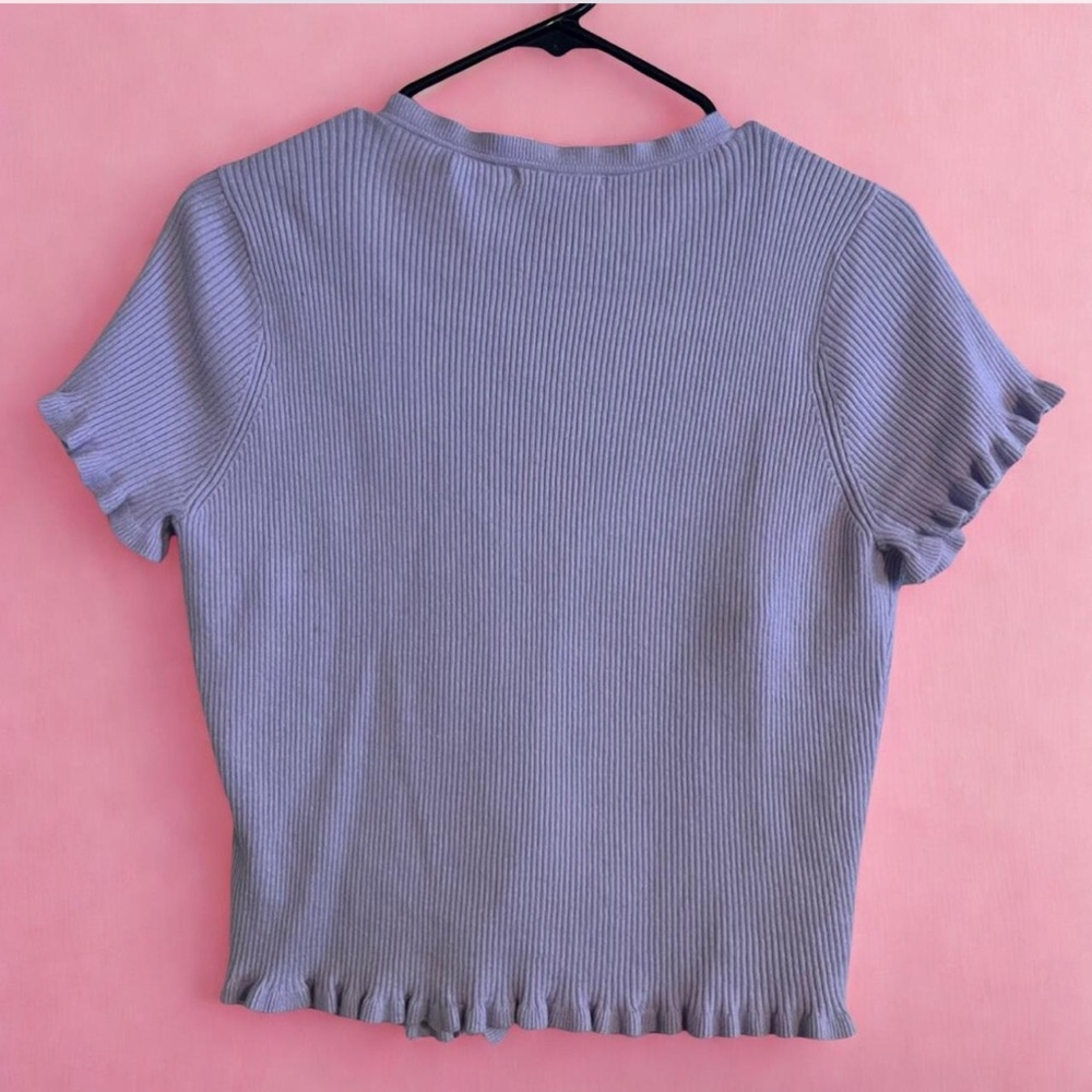 Full Tilt Lilac Ruffle Tie-Front Crop Top 🦋SET🦋 - Picture 3 of 9